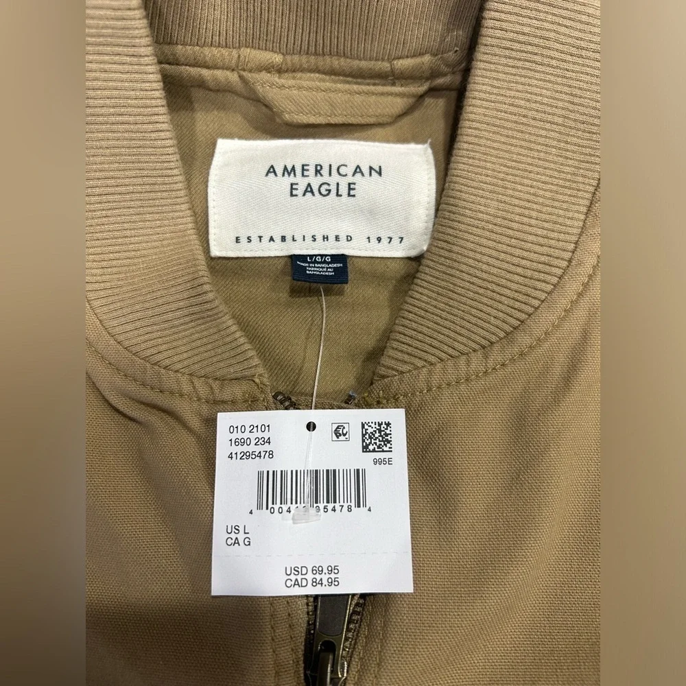 American Eagle AE Men’s Large Workwear Vest Tan Cotton Canvas Rancher Lined NWT